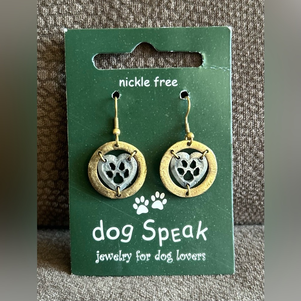 🐾dog speak - paw print earrings 🐾